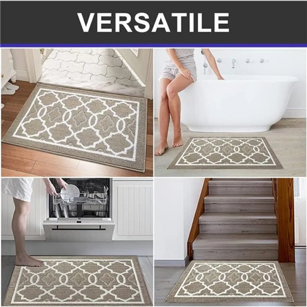 Non-Slip Mats Rubber Backing Door Mat, Absorbent Resist Dirt Doormat (20